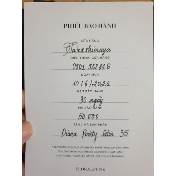 Pass giày Floralpunk size 35