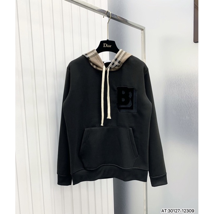 Áo Nỉ Hodie Bbr Kẻ Mũ Thêu Logo Hot - Áo Thu Đông Có Mũ Nam Nữ Dày Dặn Cực Đẹp