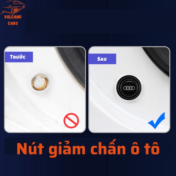 Nút giảm chấn ô tô, cao su giảm lực chấn khi đóng cửa xe hơi giúp giảm lực khi đóng cửa xe, nắp capo, cốp bảo vệ xe ô tô