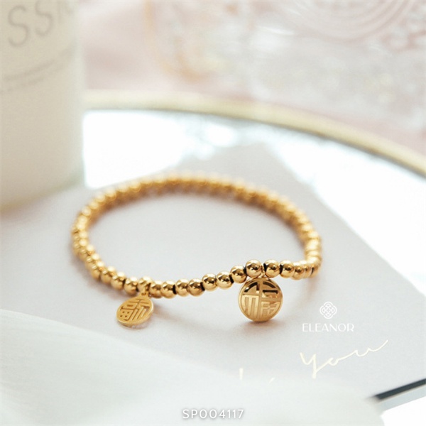 Vòng tay nữ tian Eleanor Accessories mặt hồ lô thiết kế hạt bi nhỏ phụ kiện trang sức 4116