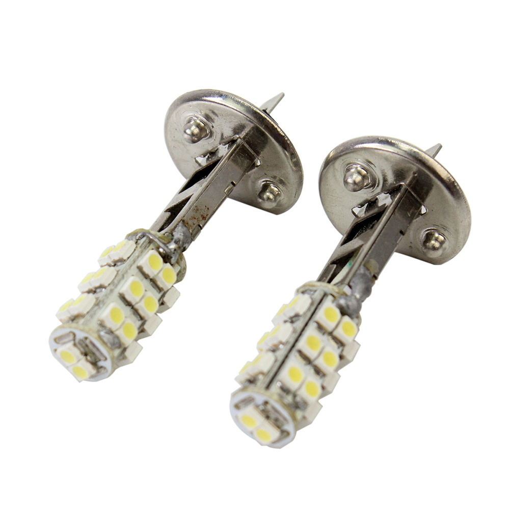 2 Bóng Đèn Ánh Sáng Trắng H1 3528 Smd 26 Led Dc 12v 4500-500k