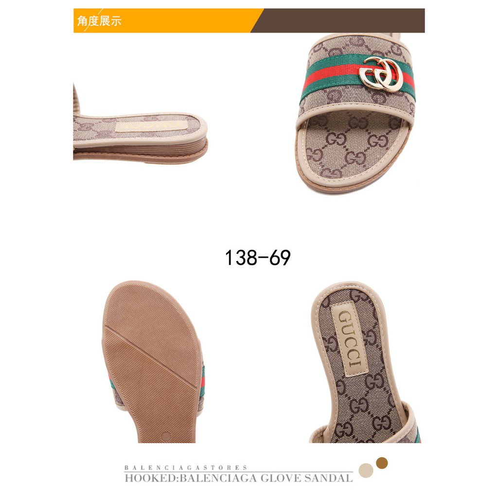 Giày Sandal Gucci Đế Bằng 138-69 X