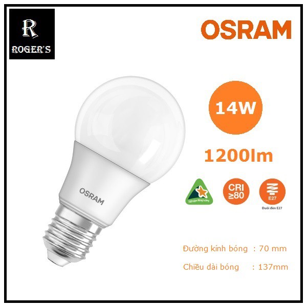 Bóng đèn LED bulb ECO LECLA 5W / 7W / 9W / 12W / 14W ánh sáng trắng / vàng OSRAM
