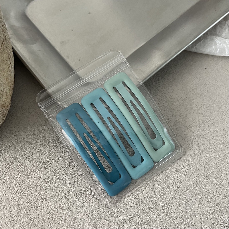 Set 3 Kẹp Tóc Màu Sắc Đơn Giản Thời Trang Cho Nữ