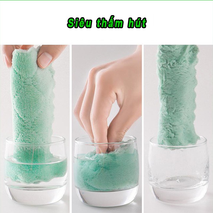 Khăn Lau Bát Đĩa Nhà Bếp 2 Mặt Đa Năng Thấm Hút Tốt, Sạch Bong Vết Bẩn