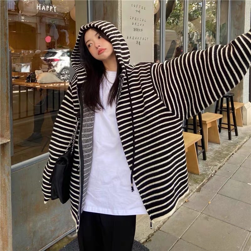 ✨💕Áo khoác from rộng vải dày dặn có nón chống nắng