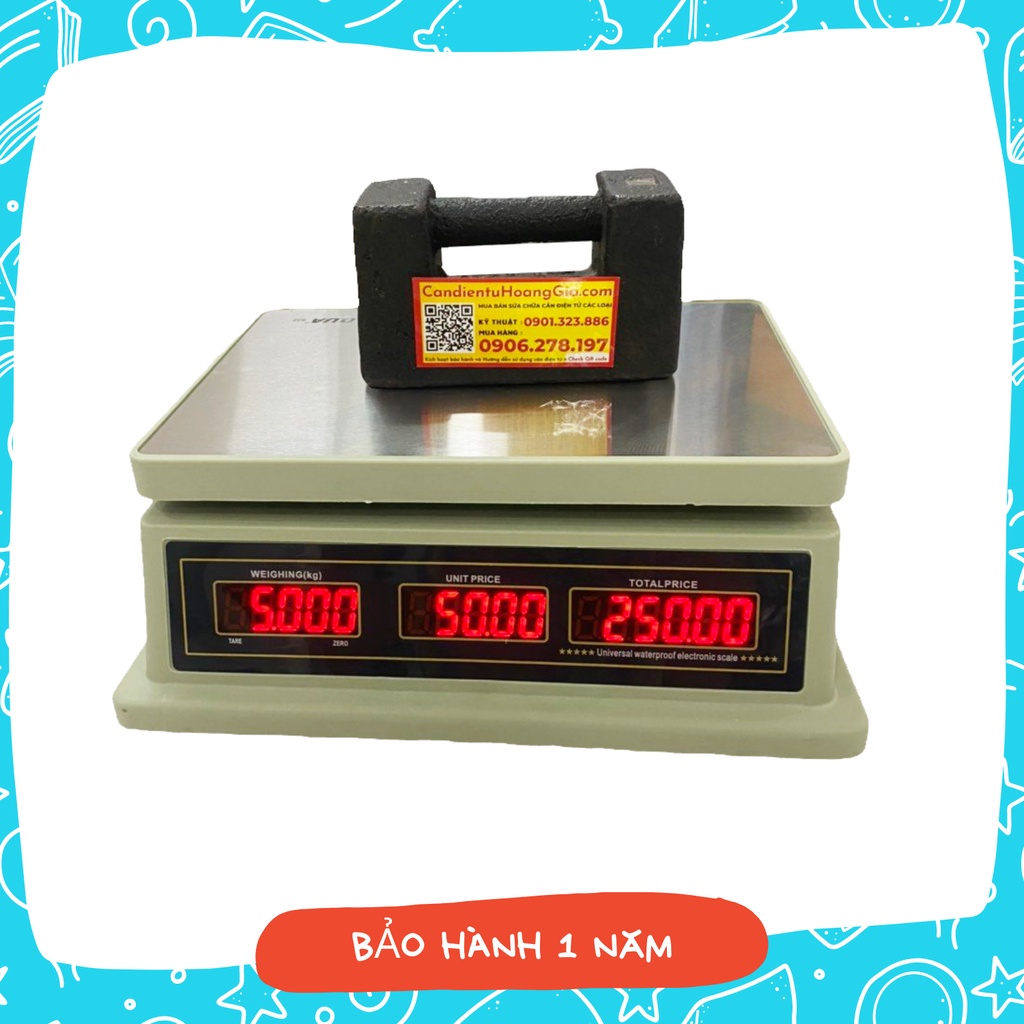 Cân điện tử 30kg Cân Tính Tiền Chống Nước Loại Cao Cấp - QUA832