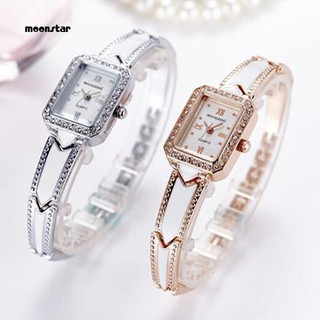 Đồng hồ nữ mặt vuông bằng thép không gỉ