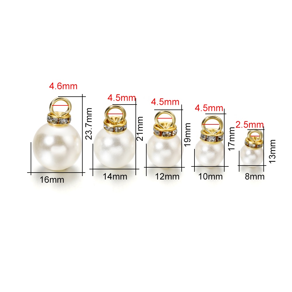 Set 5 mặt vòng cổ ST.KUNKKA đính hạt ngọc trai nhân tạo