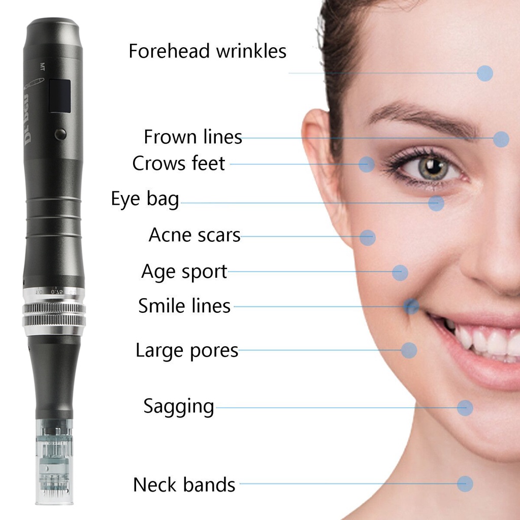 Bút Microneedling Chuyên Nghiệp Foreverlily | Bút Lăn Dermaroller Điện Tử Chuyên Dụng Chất Lượng Cao