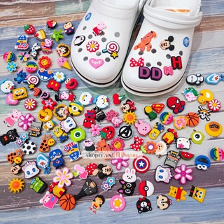 SET 10 STICKER NÚT GẮN TRANG TRÍ DÉP CROCS / DÉP LỖ CARTOON-Giao ngẫu nhiên- KITTYSHOPHCM