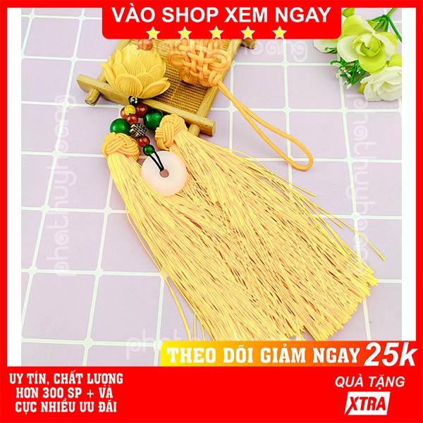 Dây khánh treo xe đài sen vàng cực đep