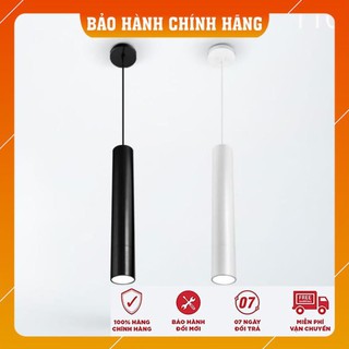 Đèn Thả - Đèn Thả Trần - Đèn Thả Bàn Ăn rọi ống bơ CD-204B 5w 60cm ( Đen / Trắng ) Ánh Sáng Vàng