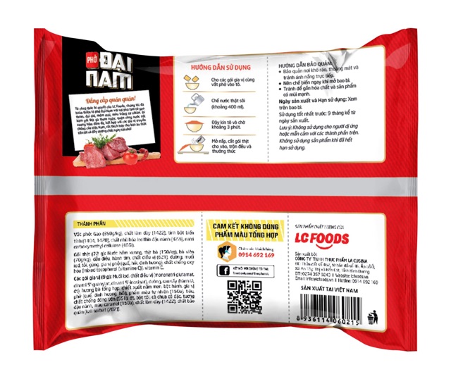 Phở Nạm Bò Viên Thương Hiệu Yến Đại Nam 132g