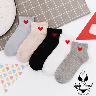 1 đôi tất nữ hình trái tim,tất tim cổ ngắn, vớ nữ hình tim