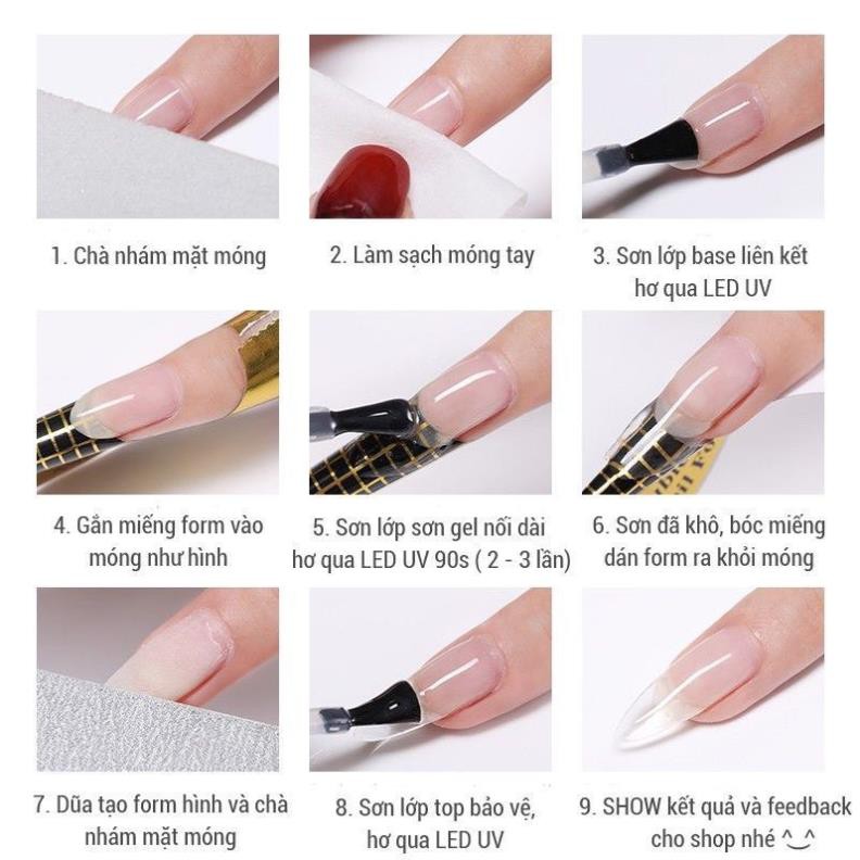 Khuôn Giấy Nối Móng Làm Nail , Cuộn Giấy Đắp Gel 500 Miếng
