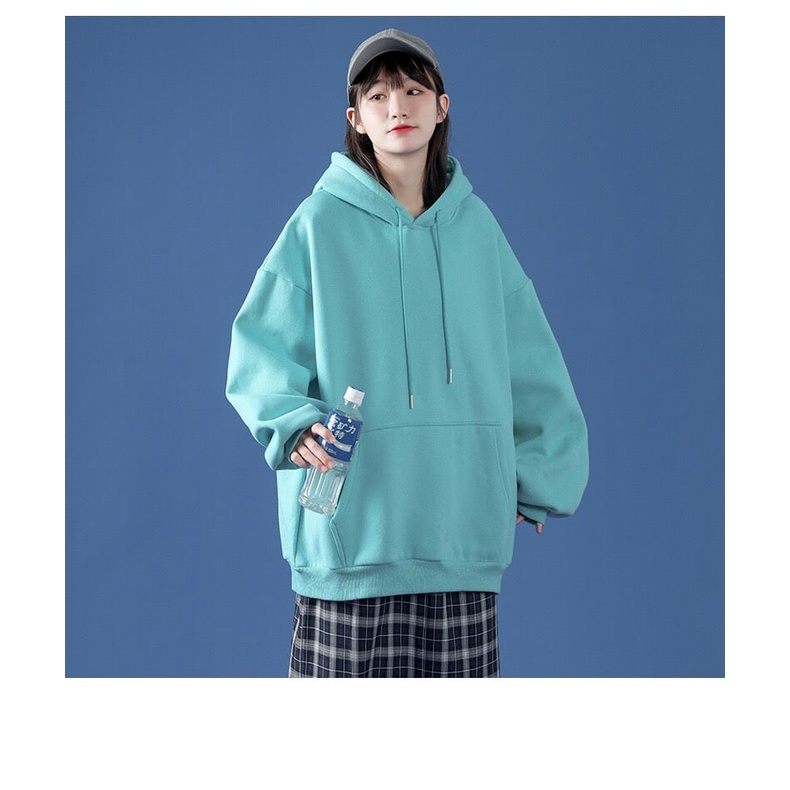 Áo Hoodie nỉ Trơn Unisex nỉ bông cực dày dặn