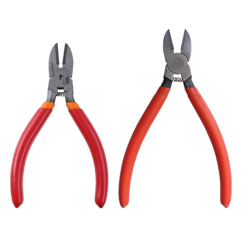 Kìm Cắt Dây Điện Siêu Cứng Mũi Phẳng Bằng Thép Vonfram / Sắt Màu Cam