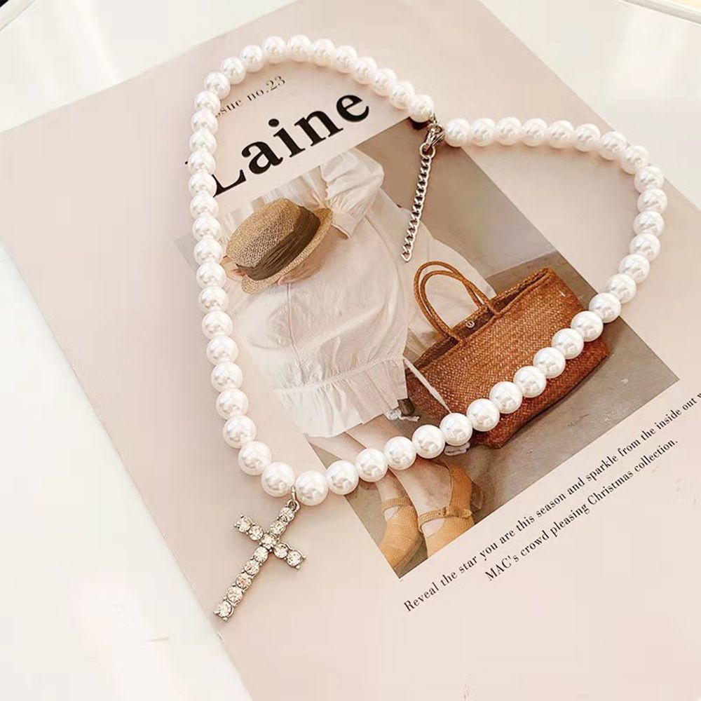 Vòng cổ Choker Đính Ngọc Trai Nhân Tạo Phong Cách Punk Thời Trang Cho Nam Và Nữ