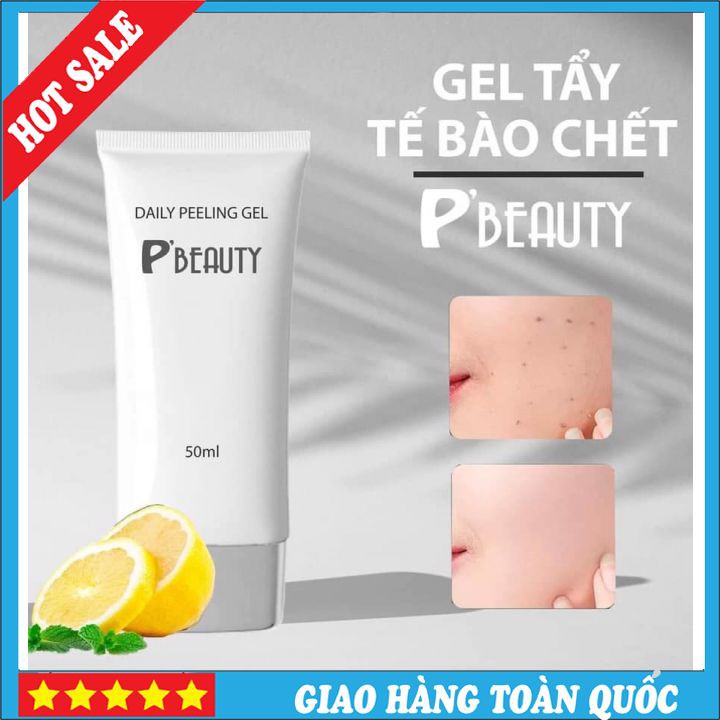 Tẩy Tế Bào Chết Daily Wash Peeling Gel P’Beauty 50ML 💊💊CHÍNH HÃNG💊💊 Phù Hợp Mọi Loại Da