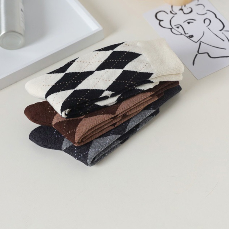 Vớ cotton cổ cao 10MK màu sắc tương phản phong cách Nhật Bản cho nam và nữ