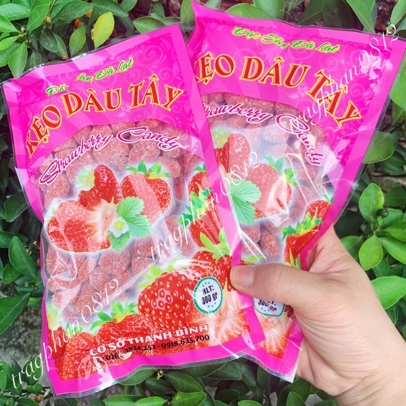 Ô mai dâu tây, kẹo dâu tây chua ngọt Đà Lạt (500g)
