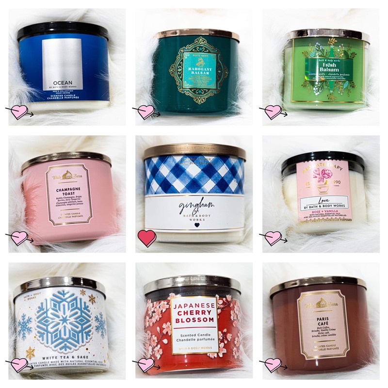 NẾN 3 BẤC BATH AND BODYWORKS