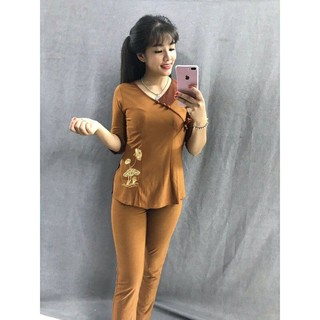 đồ lam đi chùa (thun tim nơ)
