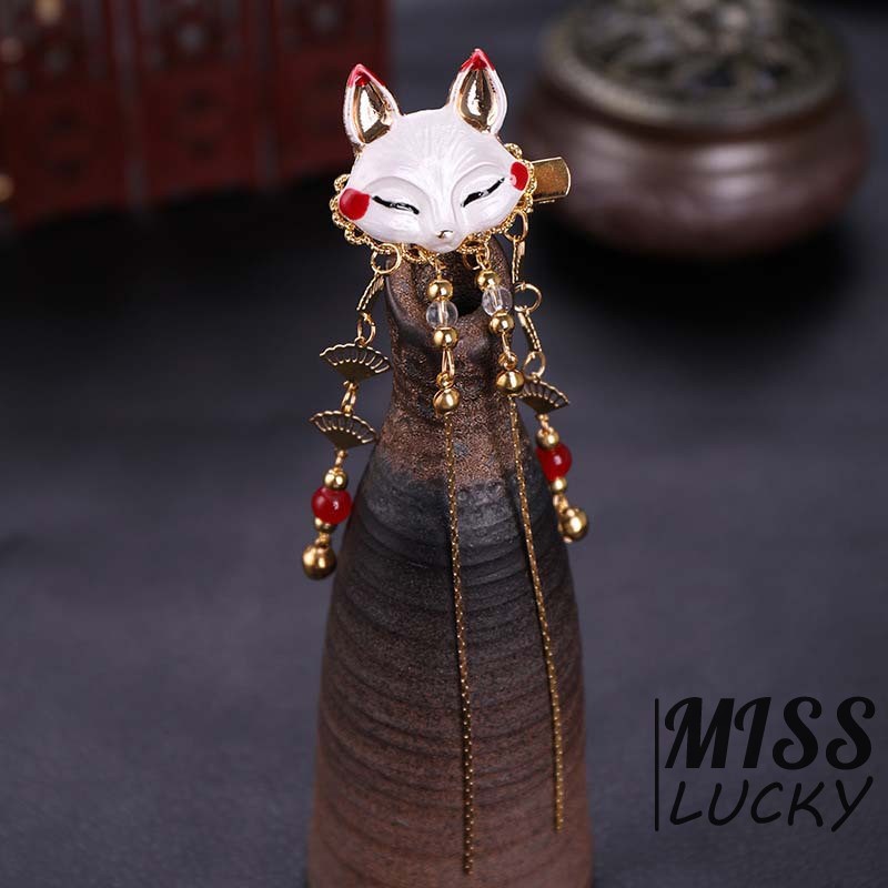 Trâm cài tóc dài tua rua hình thỏ phong cách Nhật Bản