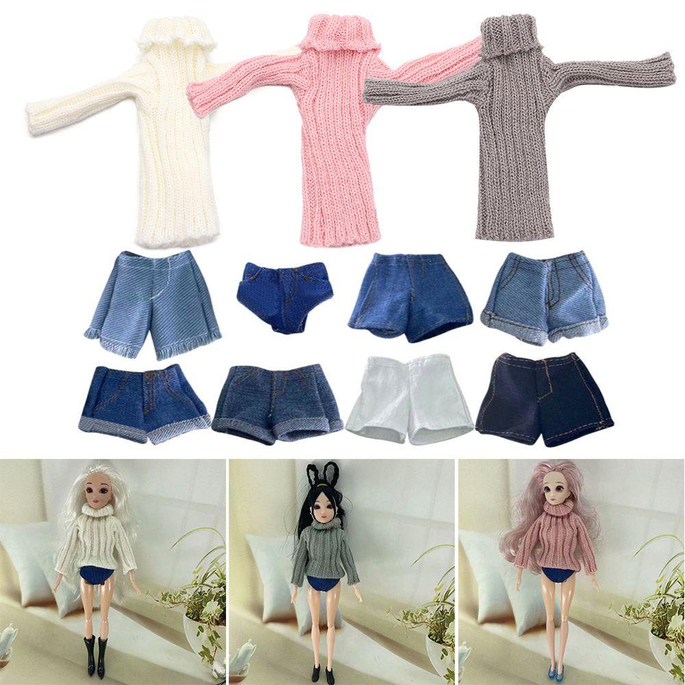 Áo Sweater Dệt Kim Thủ Công Mini Nhiều Màu Sắc Dễ Thương Cho Bé Gái