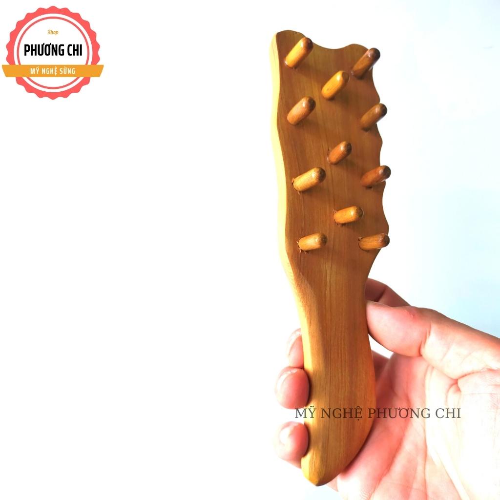 Bàn chải mát xa cơ thể bằng gỗ thơm chuyên dụng | Mỹ nghệ phương chi