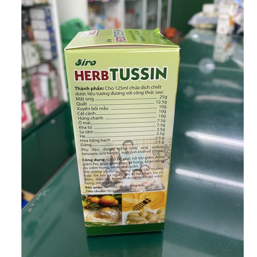 Herb Tussin - Hỗ trợ điều trị các chứng ho lâu ngày, bổ phổii ích phế, giảm ho, rát họng, khàn tiếng.