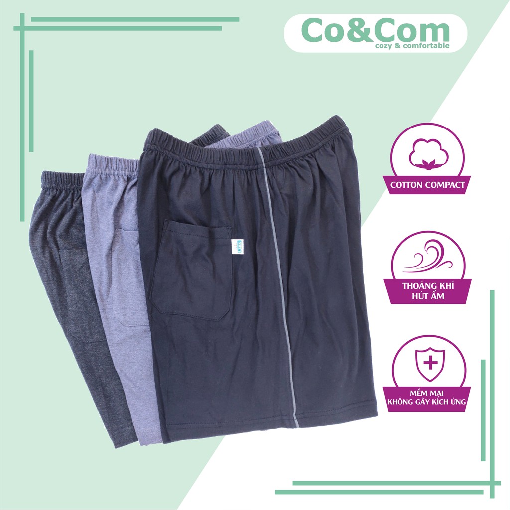Quần Short Nam Cotton Centex Cao Cấp Co&Com QD102, Quần Đùi Nam Thể Thao Co Giãn Thoải Mái