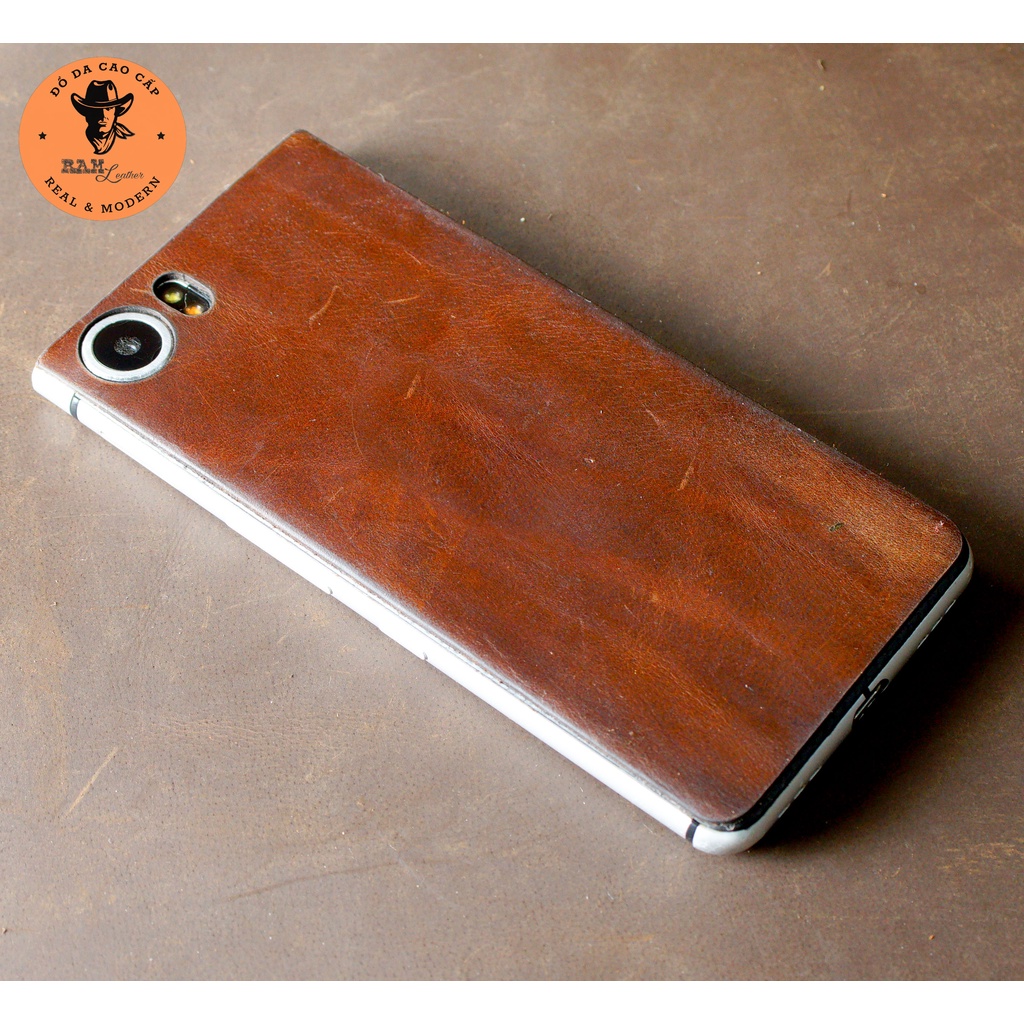 Miếng dán lưng điện thoại da bò cho Blackberry Key1 - RAM Leather