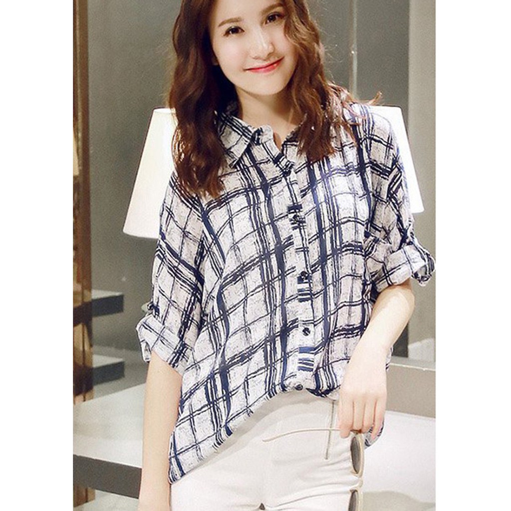 Áo sơ mi nữ form rộng
