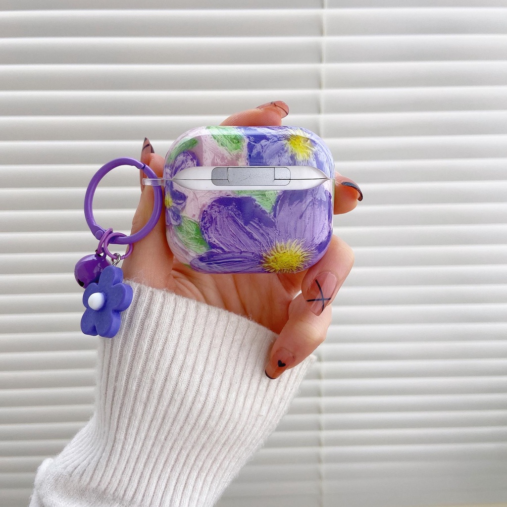 Vỏ Bảo Vệ Hộp Sạc Tai Nghe AirPods 1 2 pro 3 2021 gen3 Bluetooth Không Dây Chất Liệu Tpu IMD Mềm Họa Tiết Tranh Sơn Dầu