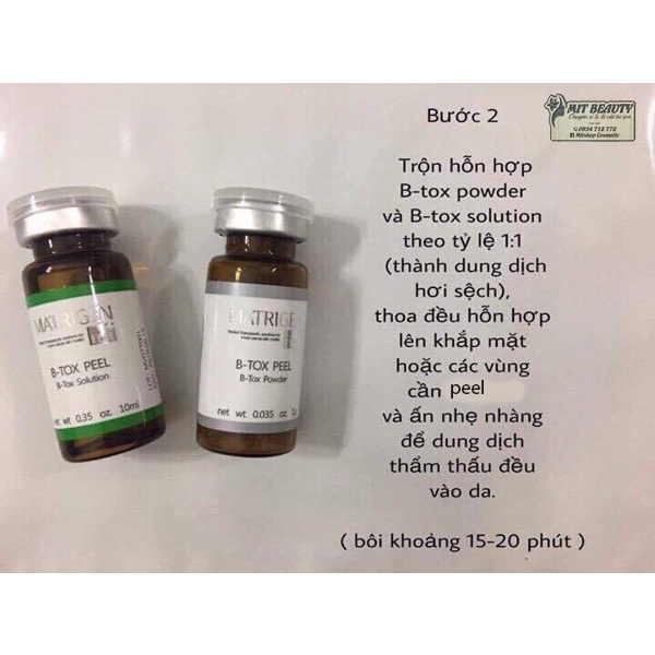 Thay da sinh học Hàn Quốc B-Tox BTOX PEEL MATRIGEN vi tảo có tem Hidden tag chông hàng giả