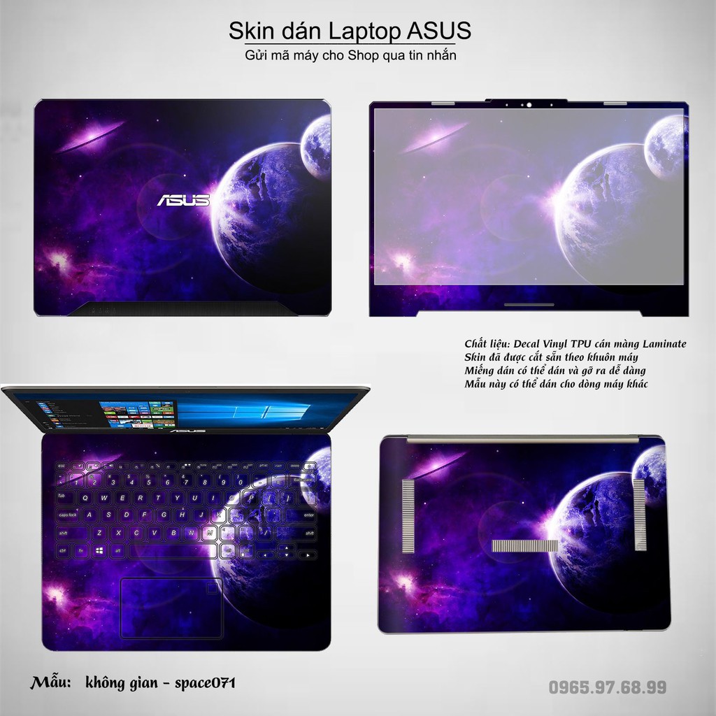 Skin dán Laptop Asus in hình không gian _nhiều mẫu 12 (inbox mã máy cho Shop)