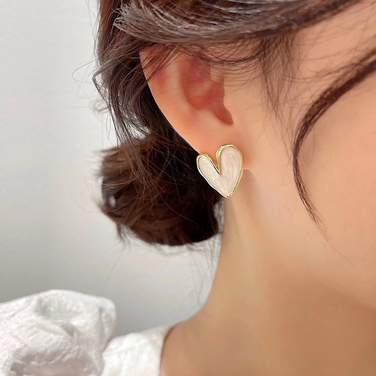 Bông Tai Hình Trái Tim Bằng Bạc 925 Thời Trang Cho Nữ
