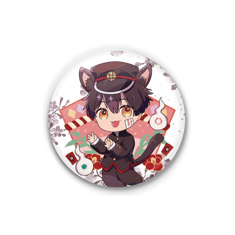 Huy hiệu cài áo in hình Jibaku Shounen Hanako-kun Ác Quỷ Trong Nhà Xí anime chibi m01