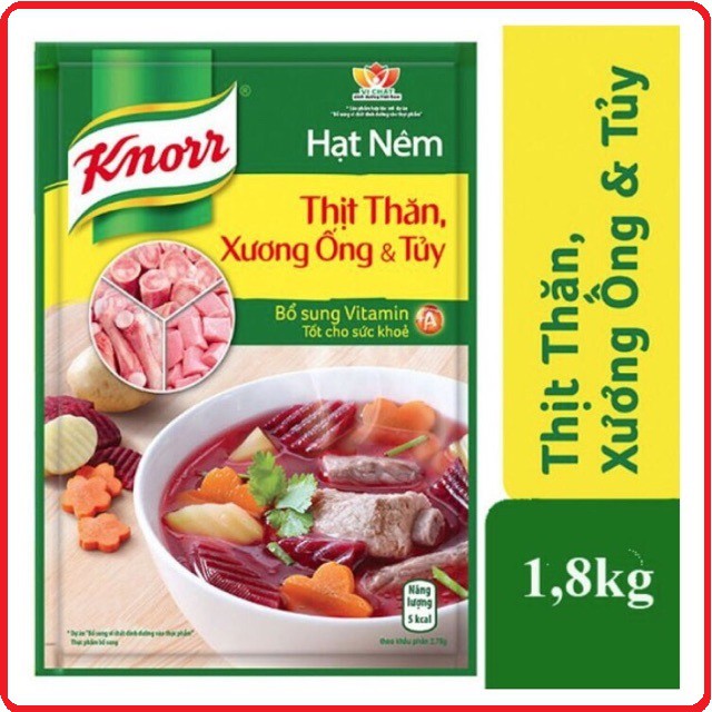 Hạt Nêm Knorr Thịt Thăn, Xương Ống và Tủy Bổ Sung Vitamin A 1.8Kg ( DATE Luôn Mới )