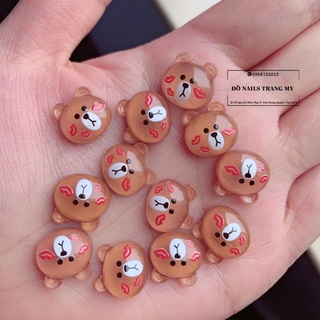 Charm gấu, thỏ gắn móng nail mẫu mới nhất