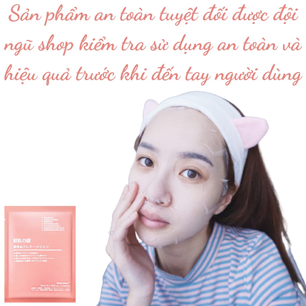 Mặt nạ nhau thai cừu dưỡng trắng da cấp ẩm da dầu mụn mask RWINE BEAUTY tế bào gốc Nhật Bản | WebRaoVat - webraovat.net.vn