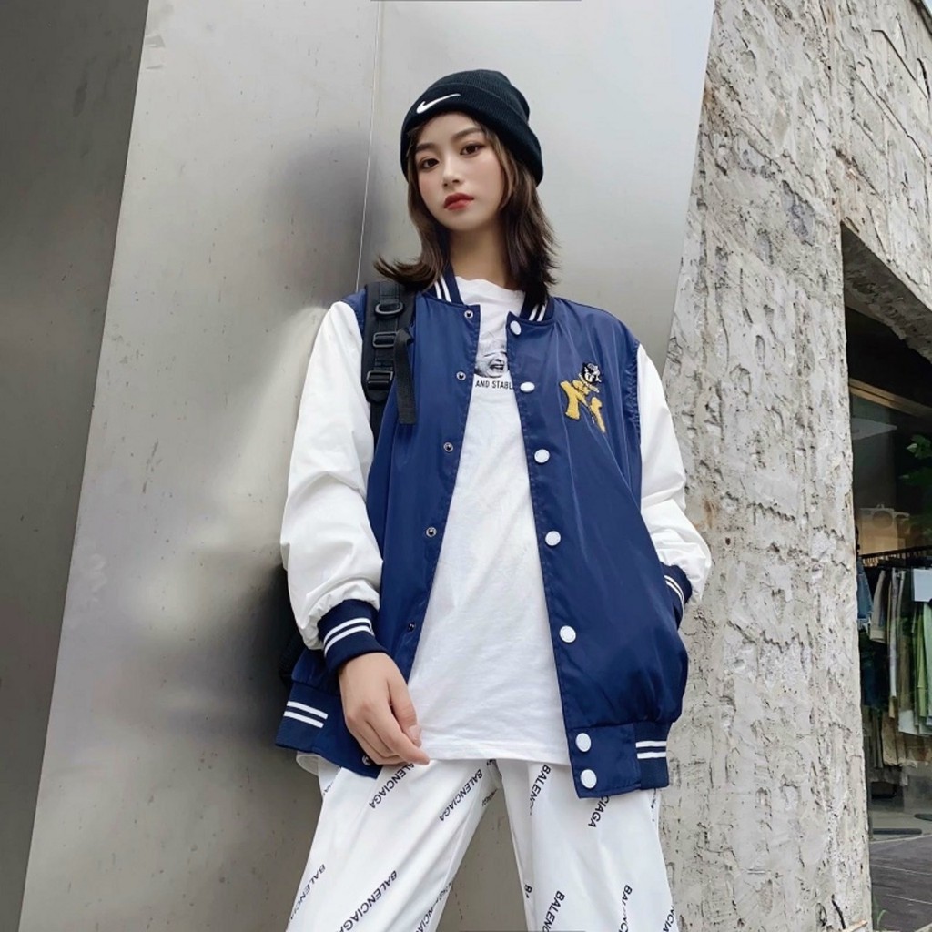 Áo Khoác Dù Bomber Nút Bấm N Yankeos KD15 Thời Trang Kiểu Dáng Hot Trend Hàn Quốc, Freesize Dưới 60kg | BigBuy360 - bigbuy360.vn