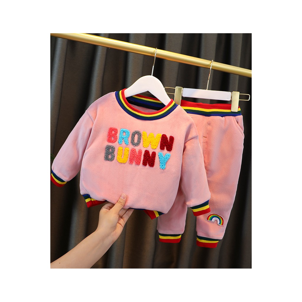 bộ nỉ bông dày ấm cho bé