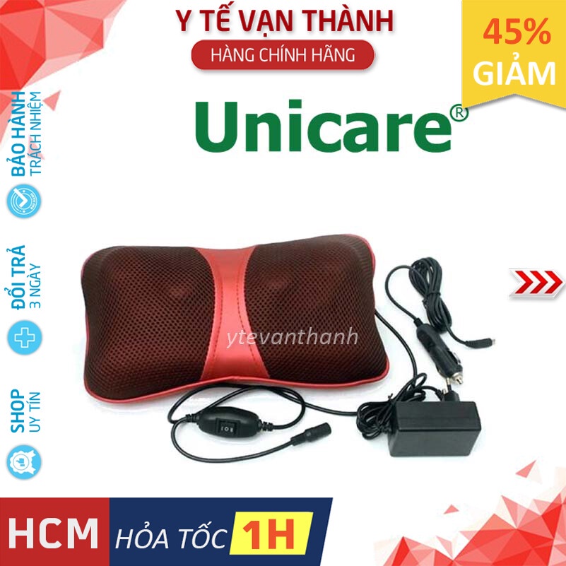 ✅ [CHÍNH HÃNG] Gối Massage Hồng Ngoại- Unicare UCW-2001, 4 Bi, Dùng Được Cho Xe Hơi, Mát xa, Massa -VT0086