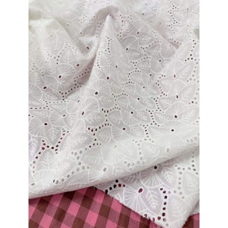 Vải thô boi thêu hoa