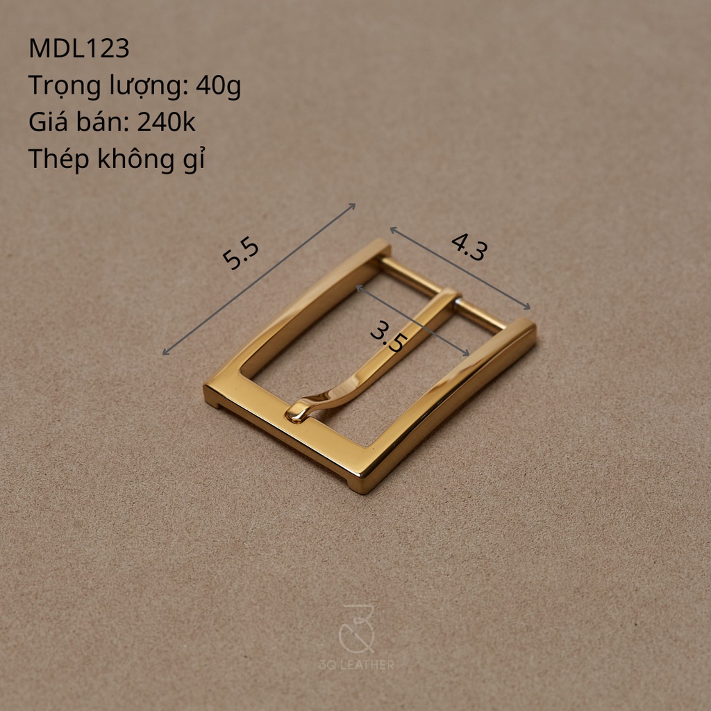 Mặt dây lưng Nam mã MDL123 màu Vàng size 35mm, chất liệu thép không gỉ, mặt thắt lưng nam, đầu khóa thắt lưng