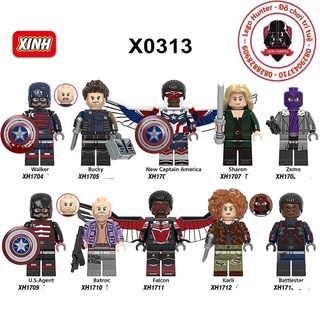 Xếp Hình X 0313 Marvel Superheroes The Falcon mô hình lắp ráp nhân vật siêu anh hùng
