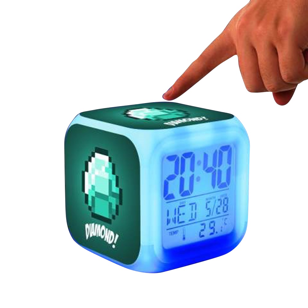 Đồng hồ báo thức kiểu dáng họa tiết Minecraft TNT